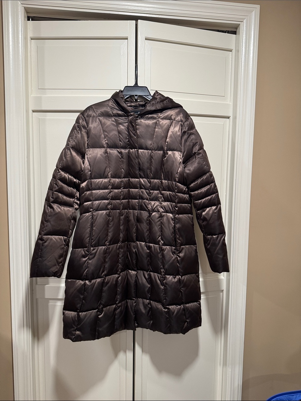 1 Madison Women's Quilted Hooded Puffer Coat - Chocolate Brown